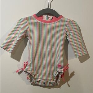 Ruffle Butts Striped One Piece Baby Bathing Suit 0-3 Months